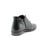 Черни мъжки боти, естествена кожа - елегантни обувки за есента и зимата N 10007586