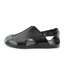 Мъжки сандали черни с лепенки КО 05-14ЧеренKP