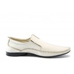 Мъжки обувки бели от естествена кожа  МИ 1672KP