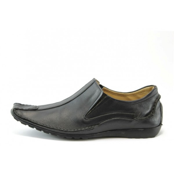 Мъжки обувки черни естествена кожа АК 701KP