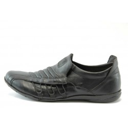 Мъжки обувки черни спортни естествена кожа АВ 2410KP
