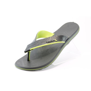 Мъжки чехли черни гумени Rider 80787Черен-ЗеленKP