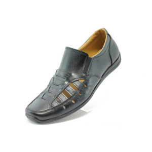 Мъжки обувки с прорези черни МИ 07черноKP