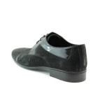 Мъжки обувки черни официални велурени ФЯ29ЧKP