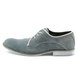 Мъжки обувки сиви от набук ЛД 341СKP
