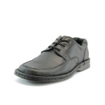 Мъжки обувки с връзки черни КН016KP