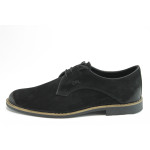 Мъжки обувки черни с връзки КО 39-991черенKP