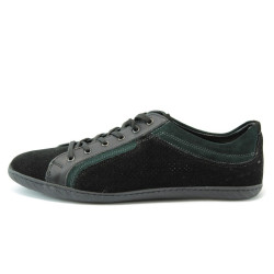 Мъжки спортни обувки черни велурени КО06763ЧKP