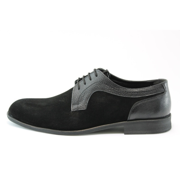 Мъжки обувки стилни черни с връзки ФН 271KP