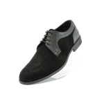 Мъжки обувки стилни черни с връзки ФН 271KP