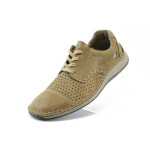 Мъжки обувки кафяви с връзки Rieker 05217KP