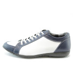 Мъжки обувки с връзки спортни бяло-сини МИ 3KP