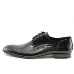 Мъжки официални обувки черни лачени БО 6175KP