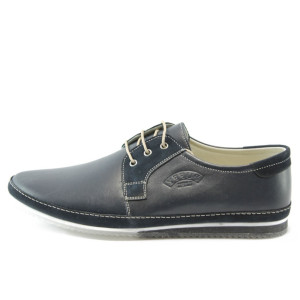 Мъжки обувки сини от естествена кожа ПИ 720синKP