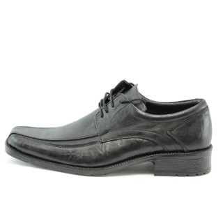 Мъжки обувки от естествена кожа черни ЛД 144мKP