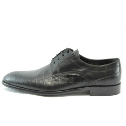 Мъжки обувки от естествена кожа черни АК 6344чKP