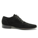 Мъжки обувки с ластици черен велур ДИ 909ч.велурKP