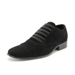 Мъжки обувки с ластици черен велур ДИ 909ч.велурKP