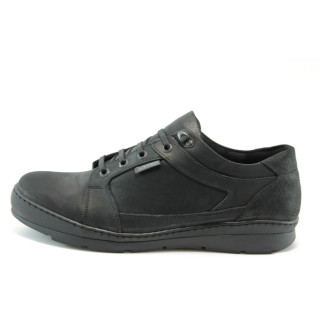 Мъжки обувки естествена кожа черни ФН 383чKP