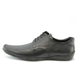 Мъжки обувки черни с връзки КО 7513ЧеренKP