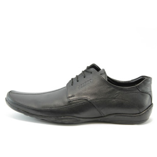 Мъжки обувки черни с връзки КО 7513ЧеренKP