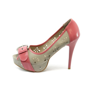 Дамски обувки розови на ток XS 2747 розовиKP