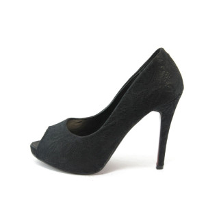 Дамски обувки черни на ток ФР 5745 черниKP