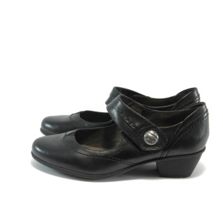 Дамски обувки черни с ток Jana 8-24303-23 черниKP