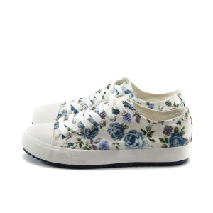 Спортни дамски обувки ФР R60 бели на цветяKP