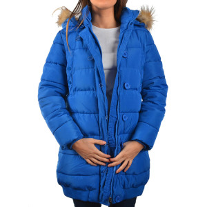 Дамско яке дълго яке синьо ФР дамско якеKPS