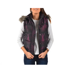 Дамски елек с качулка червен ДД 1021KPS