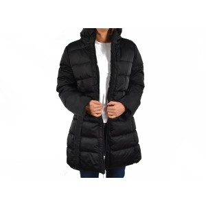 Дамско дълго яке черно ФР 1238KPS