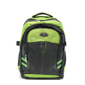 Раница в черно и зелено БР 6069 черно-зеленаKP