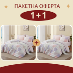 Единично спално бельо в комплект 1+1 микросатен Пачуърк