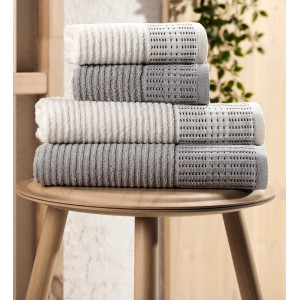 Комплект 4 хавлиени кърпи Olivy Cream/Gray Комплект 4 хавлиени кърпи Olivy Cream/Gray