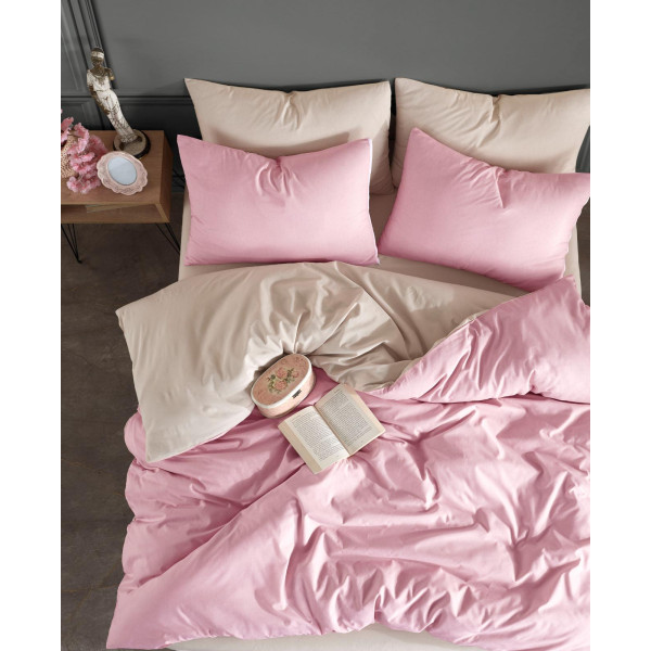 Спално бельо за единично легло Pink/Cream