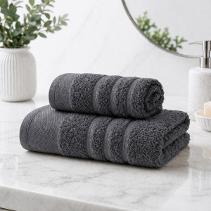 Сет 2 бр. хавлиени кърпи Айла - тъмносиво