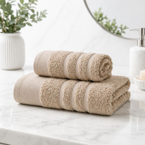 Сет 2 бр. хавлиени кърпи Айла - бежово