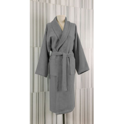 Тъмносив вафлен халат ELIZA 