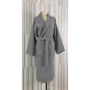 Тъмносив вафлен халат ELIZA  Тъмносив вафлен халат ELIZA