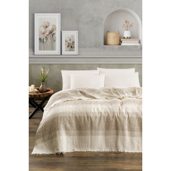 Памучно одеяло Пан - бежово