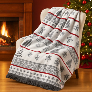 Памучно коледно одеяло 200х220 см. Памучно коледно одеяло 200х220 см.