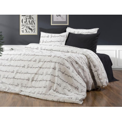 Единично спално бельо Ранфорс Bera Letter