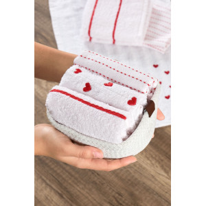 Промо 3 броя хавлиени кърпи Сърца Промо 3 броя хавлиени кърпи Сърца