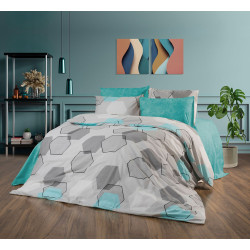 Спално бельо с два плика Диагонал - Ранфорс