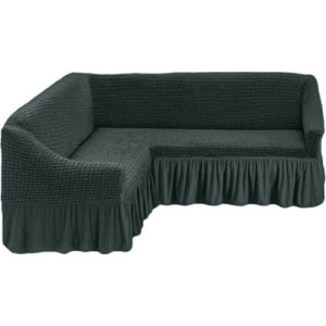 Еластично покривало с пола за ъглов диван Graphite