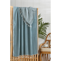 Плажна кърпа от пещемал 90х170 см. - Петрол