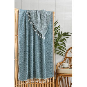 Плажна кърпа от пещемал 90х170 см. - Петрол Плажна кърпа от пещемал 90х170 см. - Петрол