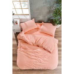 Единичен спален комплект Ранфорс - Праскова 