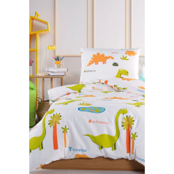 Единичен спален комплект Ранфорс Динозавърчета